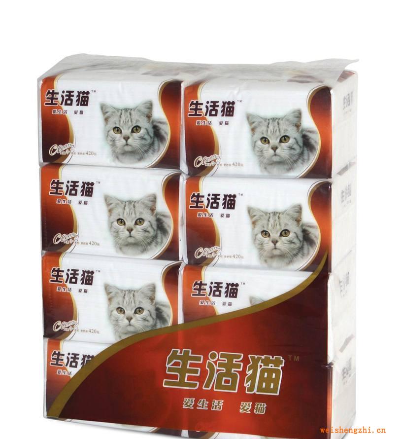 【衛生生活用紙軟抽紙】420張生活貓愛家軟抽紙