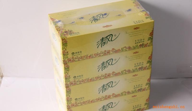 供應優質正品清風清香型盒抽超級實惠裝清香110抽四連包